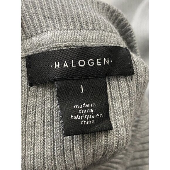 Halogen Womens Gray Long Sleeve Comfort Crew Neck Casual Pullover Sweater Size 1 - Picture 4 of 7